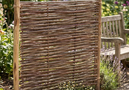 Handmade Capped Hazel Hurdle Panels | Natural Fencing