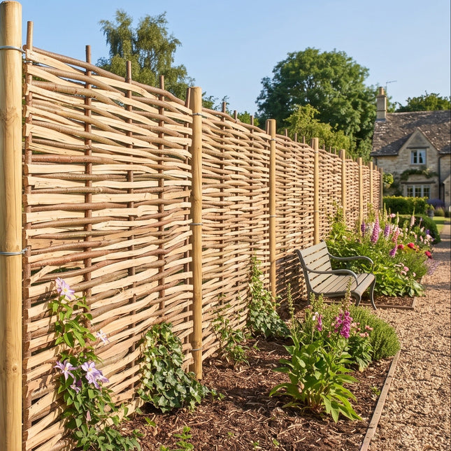 Handmade Split Hazel Hurdle Panels | Natural Fencing