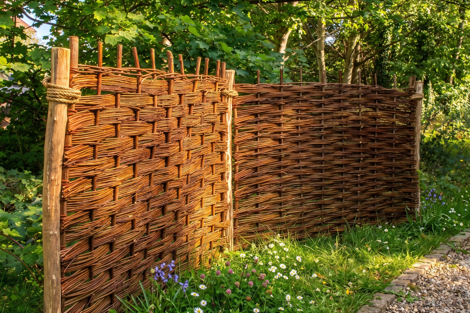 Handmade Willow Hurdle Panels | Natural Fencing